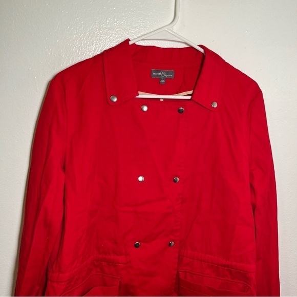 Market & Spruce Double Breasted Jacket Red - Picture 3 of 13